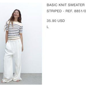 Zara BASIC KNIT SWEATER
